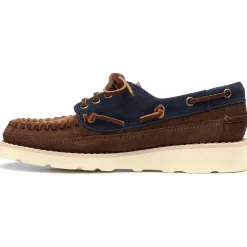 Cayuga Woman - Navy Blue & Cognac & Dark Brown
