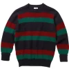 J. Press Shaggy Dog Sweater - Blue/Bordeaux/Green Stripe