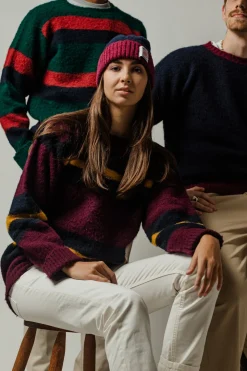 J. Press Shaggy Dog Sweater - Bordeaux/Blue/Yellow