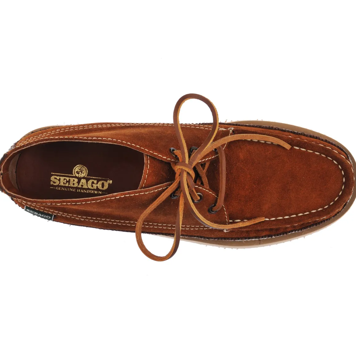 Miwak Suede Canoe Moc - Cognac & Dark Brown